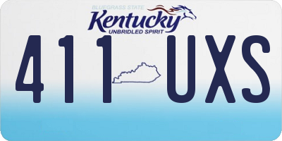 KY license plate 411UXS