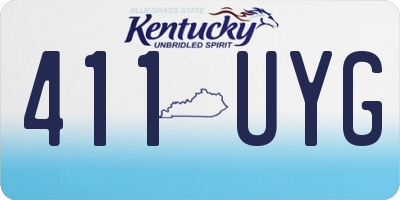 KY license plate 411UYG