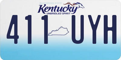 KY license plate 411UYH
