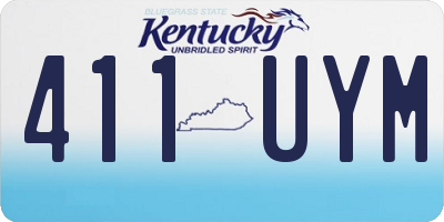 KY license plate 411UYM