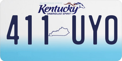 KY license plate 411UYO