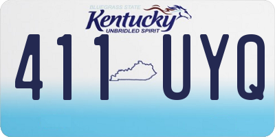 KY license plate 411UYQ