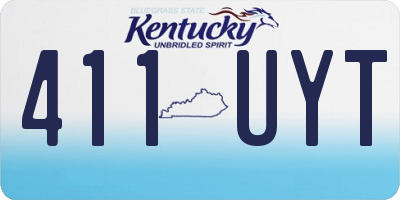 KY license plate 411UYT