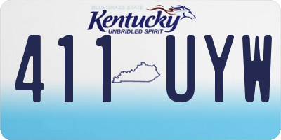 KY license plate 411UYW