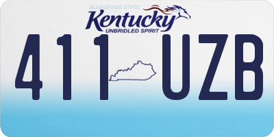 KY license plate 411UZB