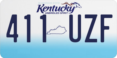 KY license plate 411UZF
