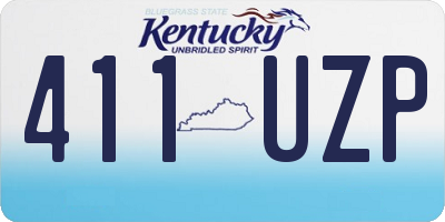 KY license plate 411UZP