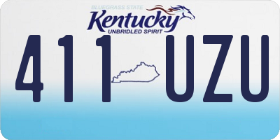 KY license plate 411UZU