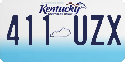 KY license plate 411UZX
