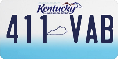 KY license plate 411VAB
