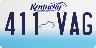 KY license plate 411VAG