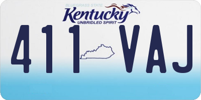 KY license plate 411VAJ