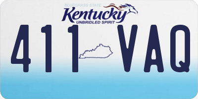 KY license plate 411VAQ