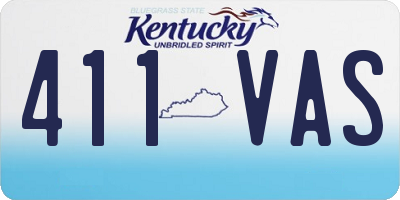 KY license plate 411VAS