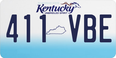 KY license plate 411VBE