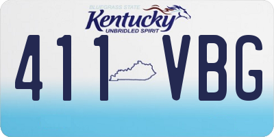 KY license plate 411VBG