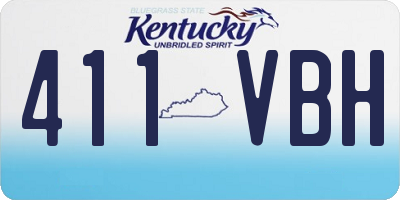 KY license plate 411VBH