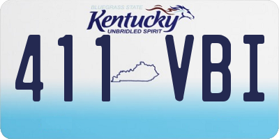 KY license plate 411VBI