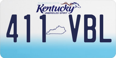 KY license plate 411VBL