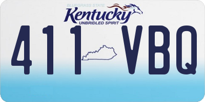 KY license plate 411VBQ