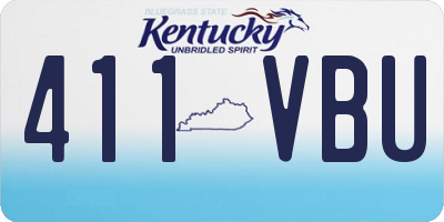 KY license plate 411VBU