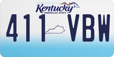 KY license plate 411VBW