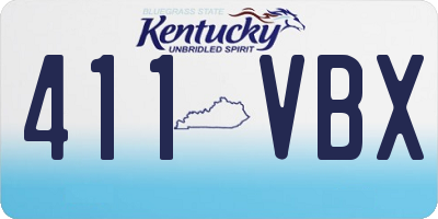 KY license plate 411VBX