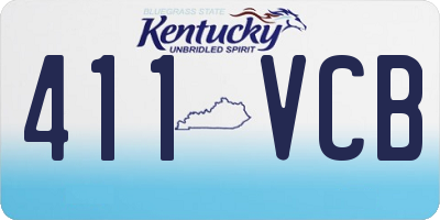 KY license plate 411VCB