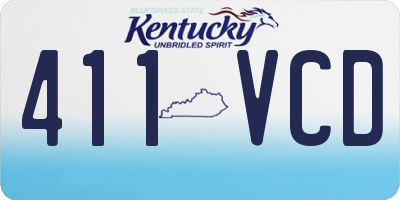 KY license plate 411VCD