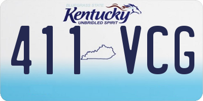 KY license plate 411VCG