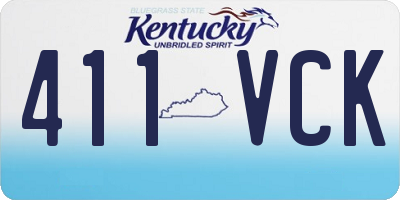 KY license plate 411VCK