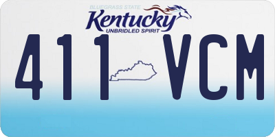 KY license plate 411VCM