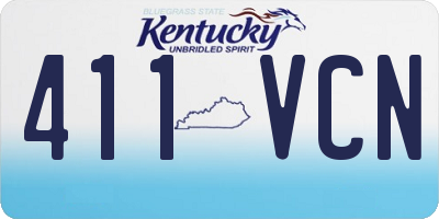 KY license plate 411VCN