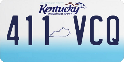 KY license plate 411VCQ