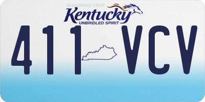 KY license plate 411VCV