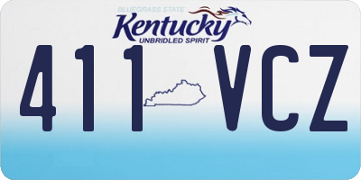KY license plate 411VCZ