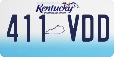 KY license plate 411VDD