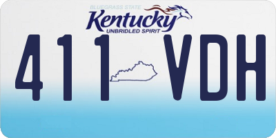 KY license plate 411VDH