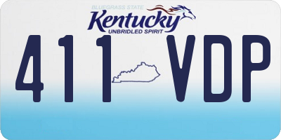 KY license plate 411VDP