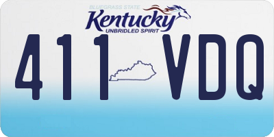 KY license plate 411VDQ