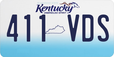KY license plate 411VDS
