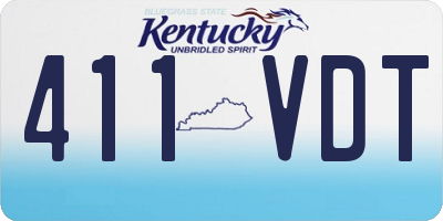 KY license plate 411VDT