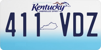 KY license plate 411VDZ