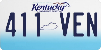 KY license plate 411VEN