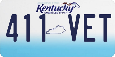 KY license plate 411VET