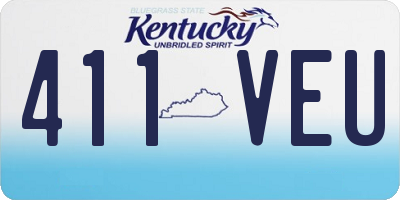 KY license plate 411VEU