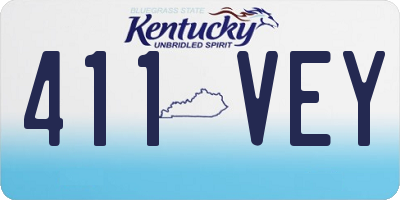 KY license plate 411VEY