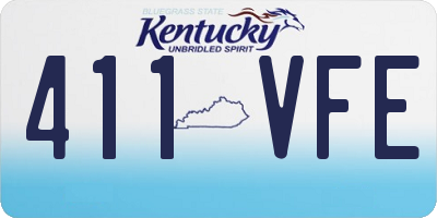 KY license plate 411VFE