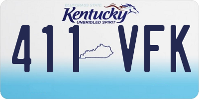 KY license plate 411VFK