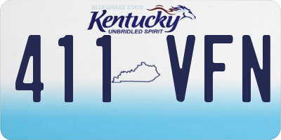 KY license plate 411VFN
